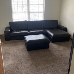 Brown Leather Couch