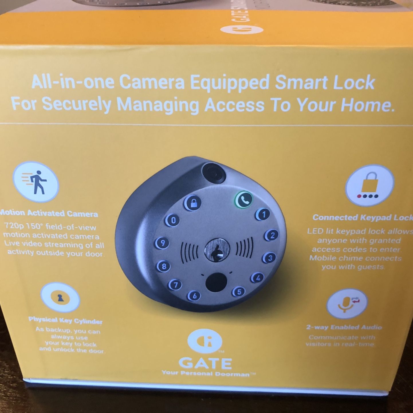 Wifi Lock With Camera And Two Way Audio From Gate
