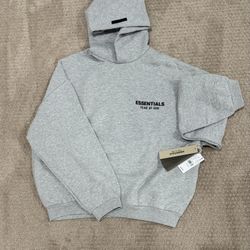 Fear of God Essentials XS Fleece Hoodie II 'Light Heather Grey' Brand New