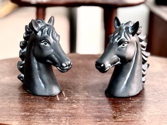 Ceramic Horse Head Figurines Black