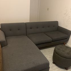 Safavieh Linen Sectional Couch
