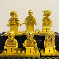 Harry Potter Minifigures Golden Sorcerers Stone |New Custom Compatible LEGO Toy