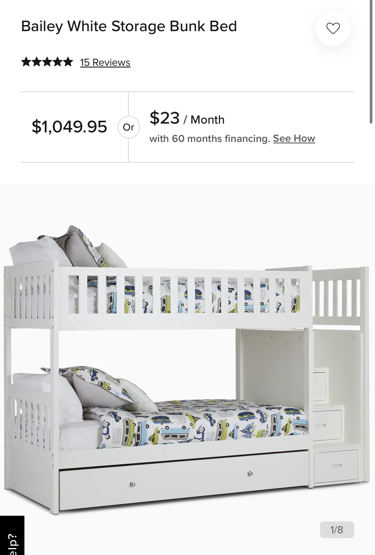 White Bunk Bed With Storage