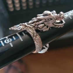 Vintage Dragon Ring 925 Sterling Silver Size 7.5 (9.25) 