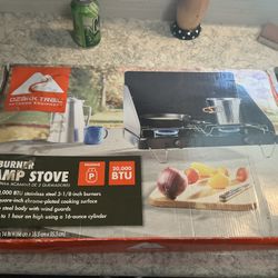 Ozark Trail 2-Burner Propane Camp Stove. 