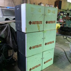 Vintage Auto lite Wall Storage Cabinets 