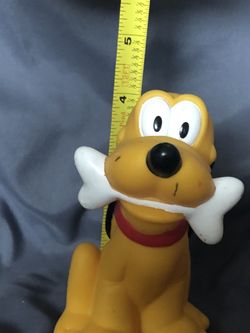Disney Pluto rubber plastic large 4” figurine ! Mickey Mouse’s dog Pluto Easter basket gift . Party favor, cake topper, toy