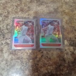 2 Rickey Henderson 2021 Donruss Stat Line Variation Cards Serial Numbered 