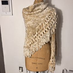Vintage boho Crochet Shawl