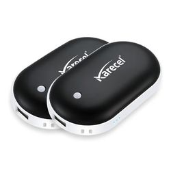 Hand Warmers Rechargeable 2 Pack, 10400mAh Double-Sided Heat Electric Handwarmers Powerbank, 4-inch Full-Surface Heat, Portable Camping Hand Warmers