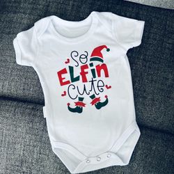 πNew! So Elfin Cute White Baby Onesie Elf Romper Size 3-6 Months