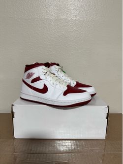 Jordan 1 Mid White/Red