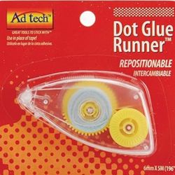 Ad Tech 1/4 Inch x196 Inch Glue Dot Runner - (10 Pack)