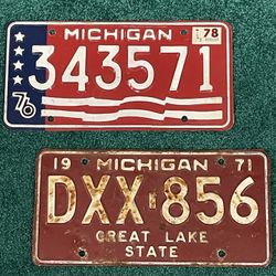 Old Michigan  Plates
