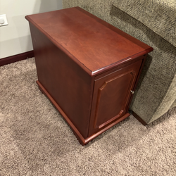 Smaller end tables with pull out shelves no  smoking home