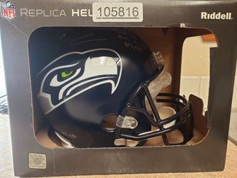 Russell Wilson Signed Autograph Helmet Super Bowl XLVIII