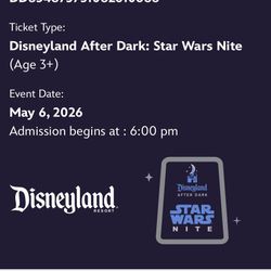 Star Wars Nite Ticket May 6th!!