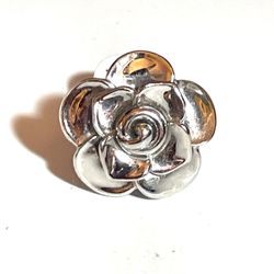 Sterling Floral Ring Size 9