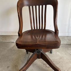 Colonial Chair Company Chicago Antique Wooden Desk Chair