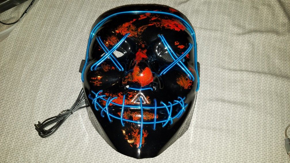 Purge Halloween mask Blue LED.