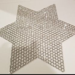 Set Of 3 handmade Silver Shinny Table Cloth