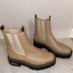NWT Sam Edelman Laguna Waterproof Boots 7.5 Womens Leather Platform Chelsea