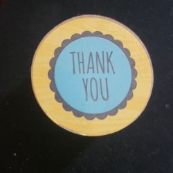Wood Stamp "Thank You "