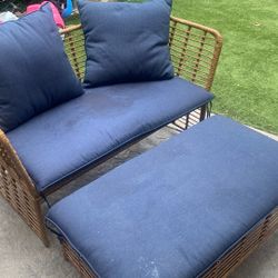 Patio Chair And Footrest 