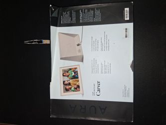 Aura Carver Digital Photo Frame Clay White Mat