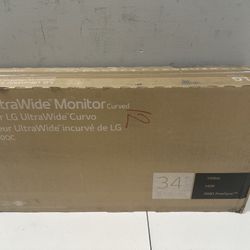 LG 34” Ultra Wide 34IR500C Monitor New 
