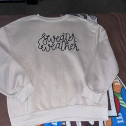 Cream and Black Fall Sweatshirt