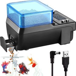 new Automatic Fish Feeder for Aquariums - Precise Food portioning Fish Feeder Automatic Dispenser with Alternate Day Feeding. Support USB-Powered 0.06