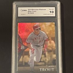 Bowman Platinum Angels Mike Trout Graded 10 Baseball Card 