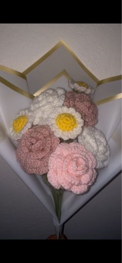 Crochet bouquet flowers