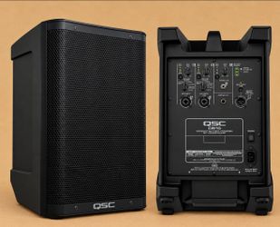 QSC Battery Powered Professional Karaoke DJ Live PA System Bluetooth App Control 10" Speaker 12-Hour Rechargeable CB10