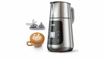 DREO BaristaMaker Electric Milk Frother & Warmer 27 oz Stainless Steel 550W