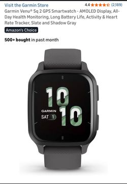 Garmin Venu® Sq 2 GPS Smartwatch - AMOLED Display, All-Day Health Monitoring, Long Battery Life, Activity & Heart Rate Tracker, Slate and Shadow Gray
