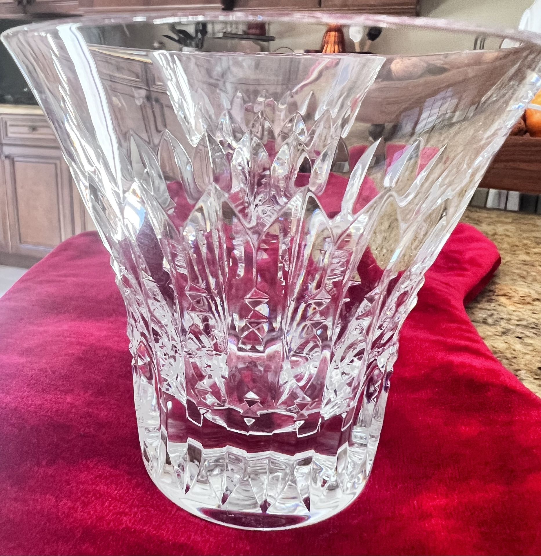 Old Fashion Indiana Blown Glass Flared Glasses 2 by St Louis France