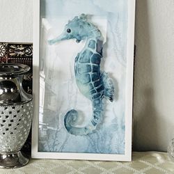 Framed Seahorse Art