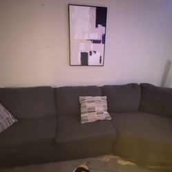 Sectional W Sofa & Matching Ottoman 