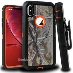 Orange Tree Camouflage Case With Belt  Holster iPhone XR 