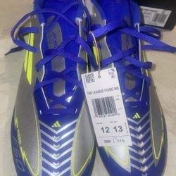 Adidas F50 League Messi FG MG Soccer Cleats Mens Size 12 Silver Green Blue New