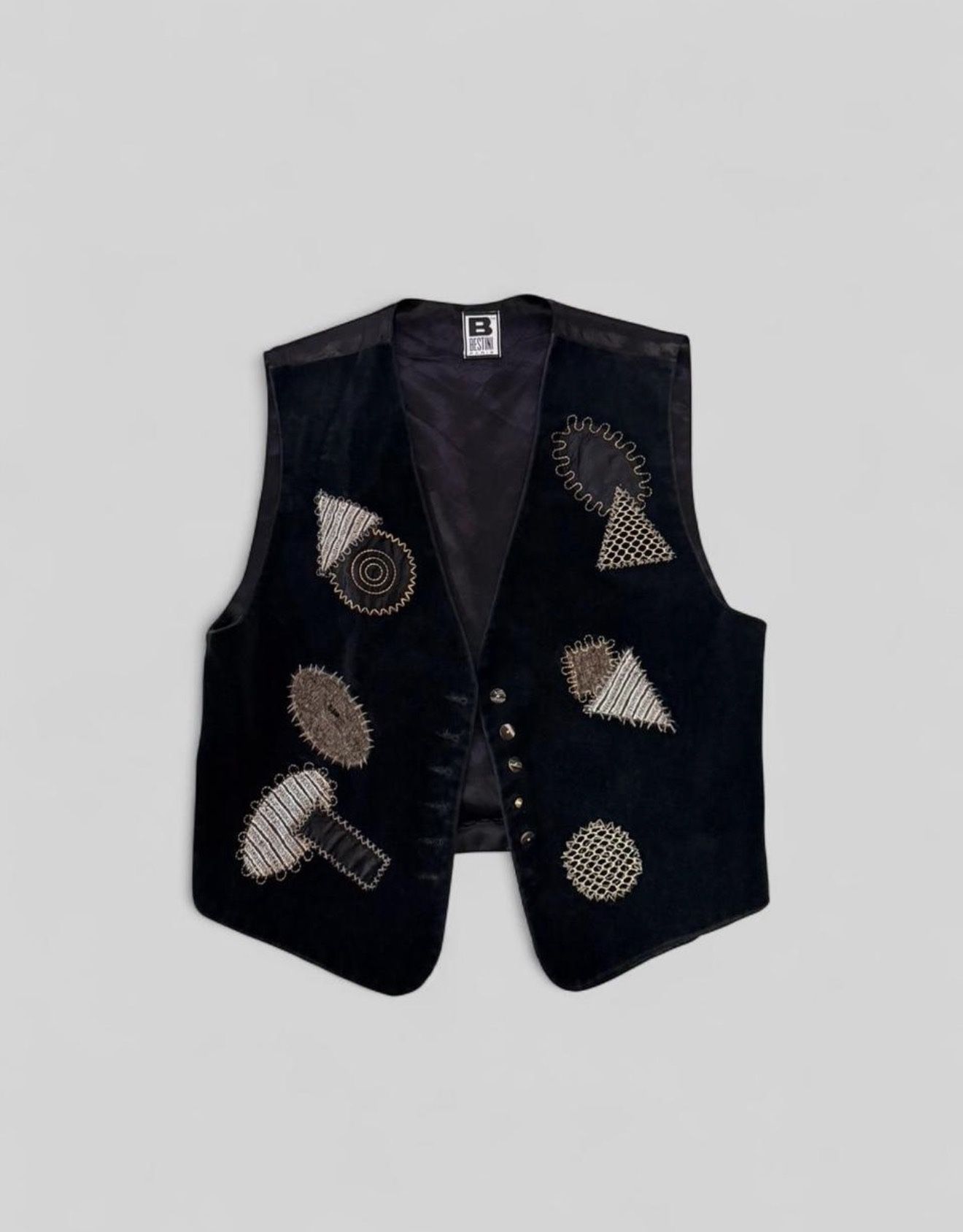 80s Bestini Paris Vintage Black Vest 