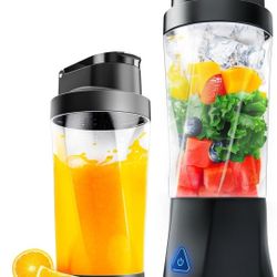 Portable Blender, Cordless, 24oz. Vessel, Personal Blender-for Shakes & Smoothies, BPA Free, Leakproof-Lid & Sip Spout, USB-C Rechargeable & Self Clea