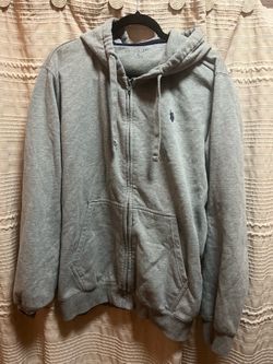 Grey polo hoodie xl