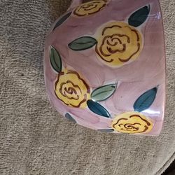 Ganz Bella Casa Large Oversize Cup Mug Pink & Yellow Floral
