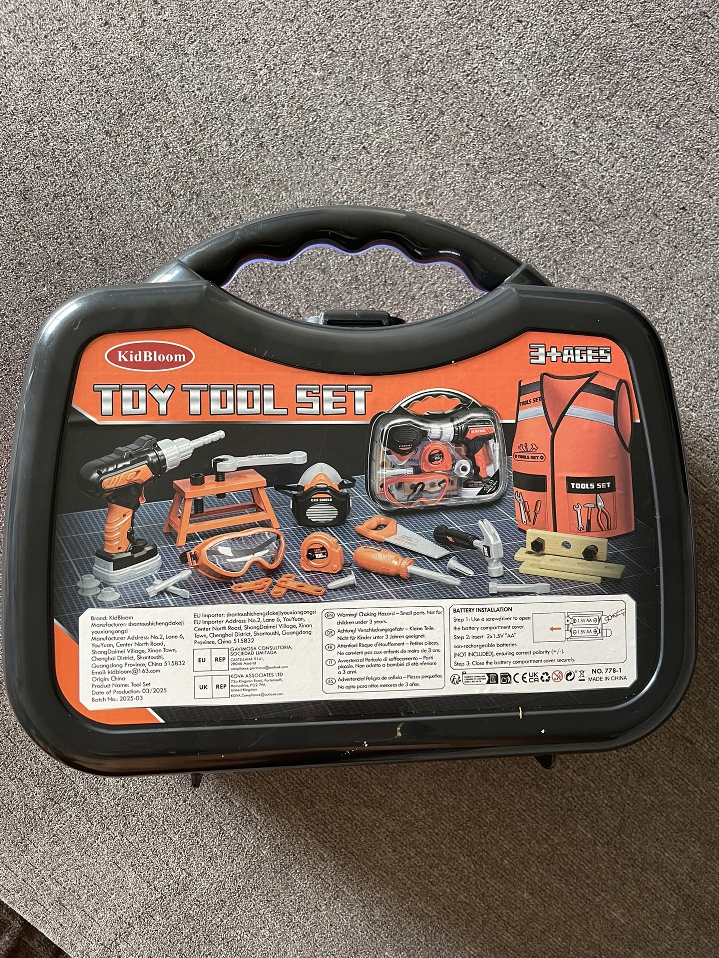 Kidbloom Toy Tool Set