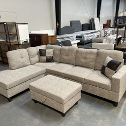 Sectional With Free Ottoman! On Sale!