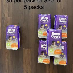 Nighttime Pull-ups Underwear/Diapers Sleepovers L/XL 