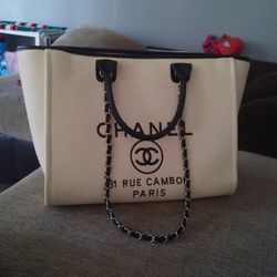 Chanel Canvas Tote Bag 